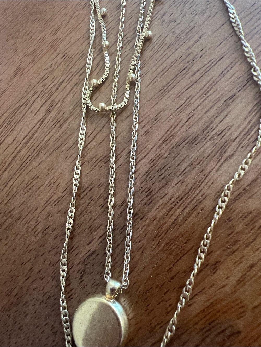 Madewell Gold Coin 3 Layered Pendant Necklace - Picture 4 of 4